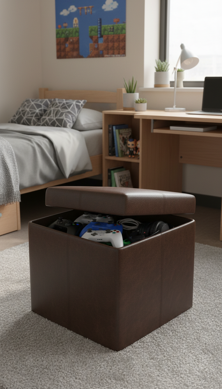 5. Master Small Spaces with a Multifunctional Ottoman