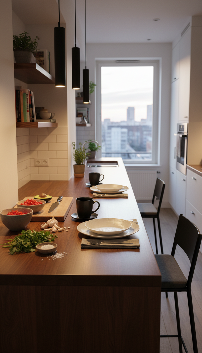 5. The Multi-Functional Long & Lean Dining Bar