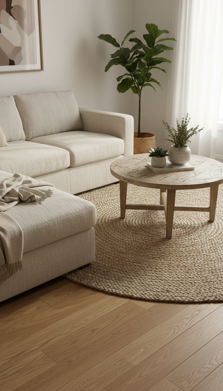 6. An Airy Jute or Sisal Rug