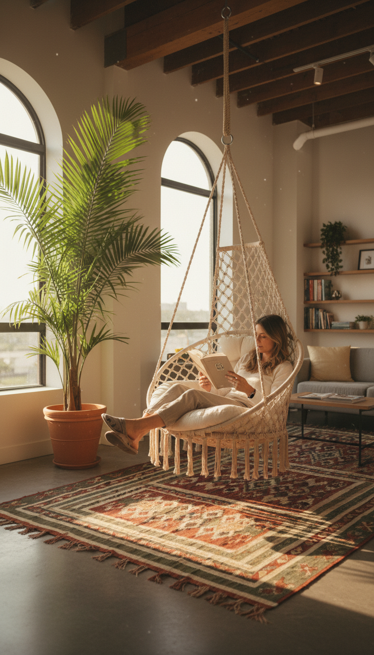 7. Swinging Chairs for a Playful Touch