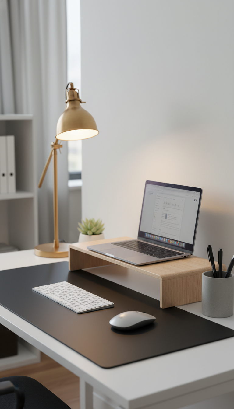 6. Curate a Sleek & Organized Desk Setup