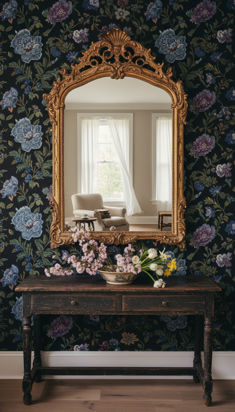 7. Hang an Ornate, Gilded Mirror