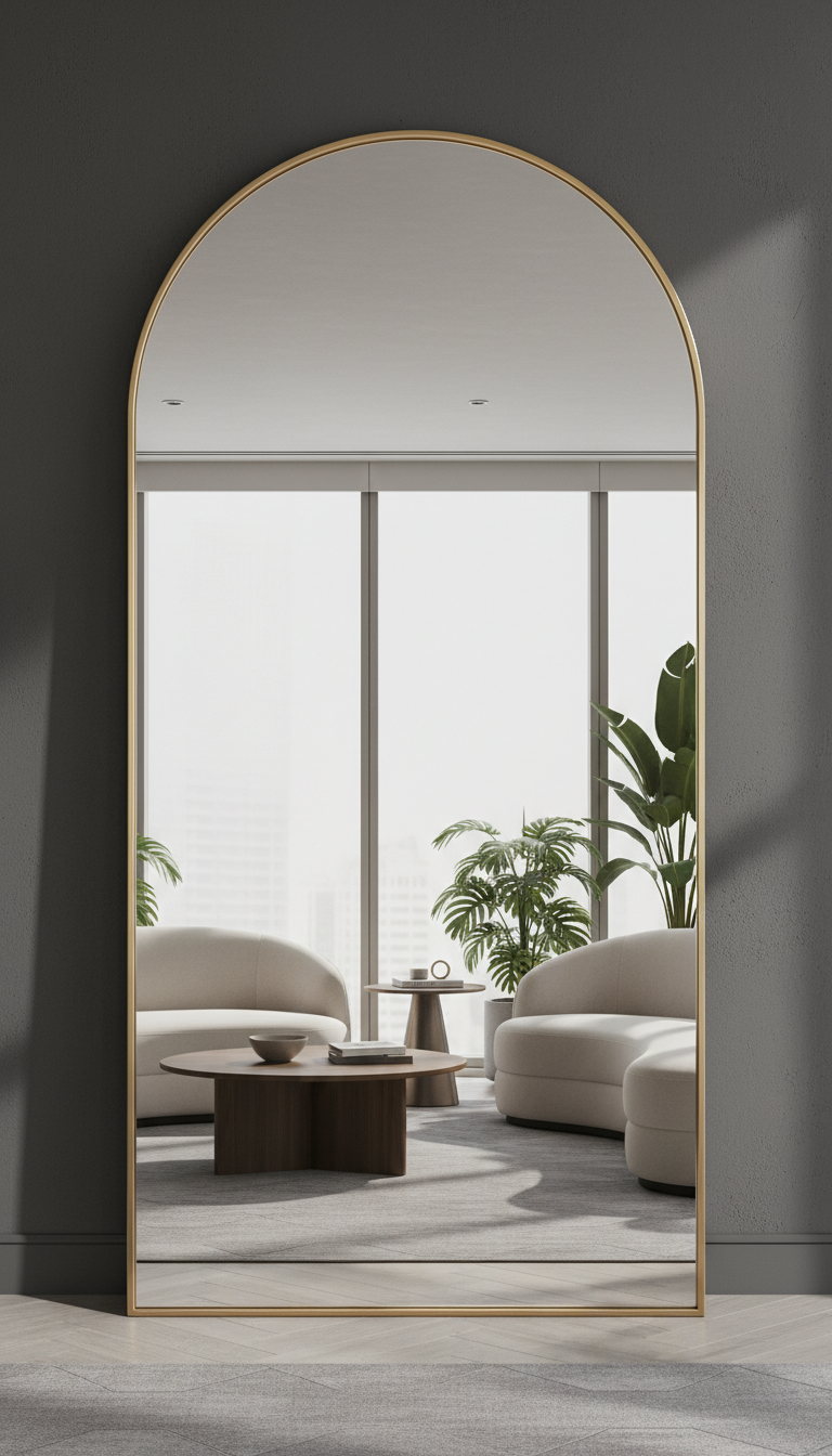 13. Oversized Mirror for Light & Depth