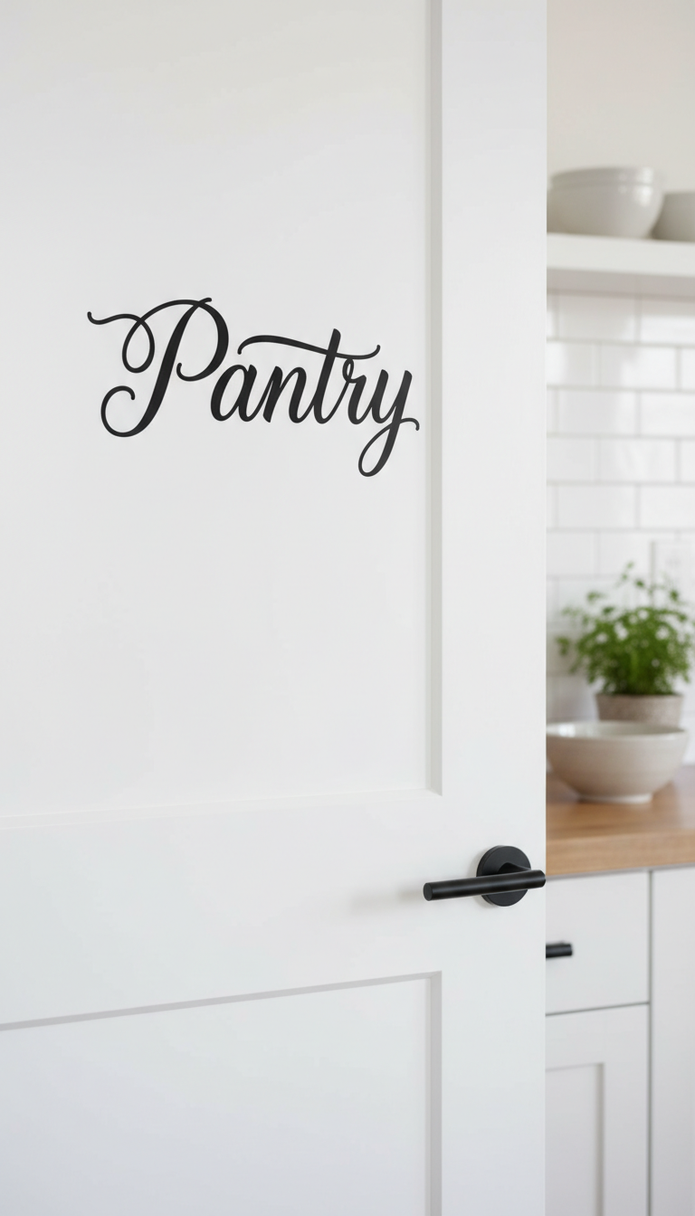 5. Elegant Pantry Door Labeling