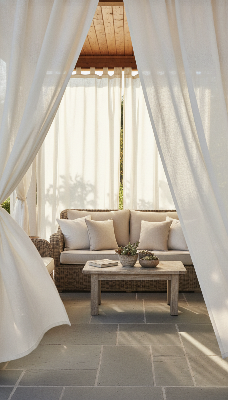 1. The Breezy & Romantic Curtain Enclosure