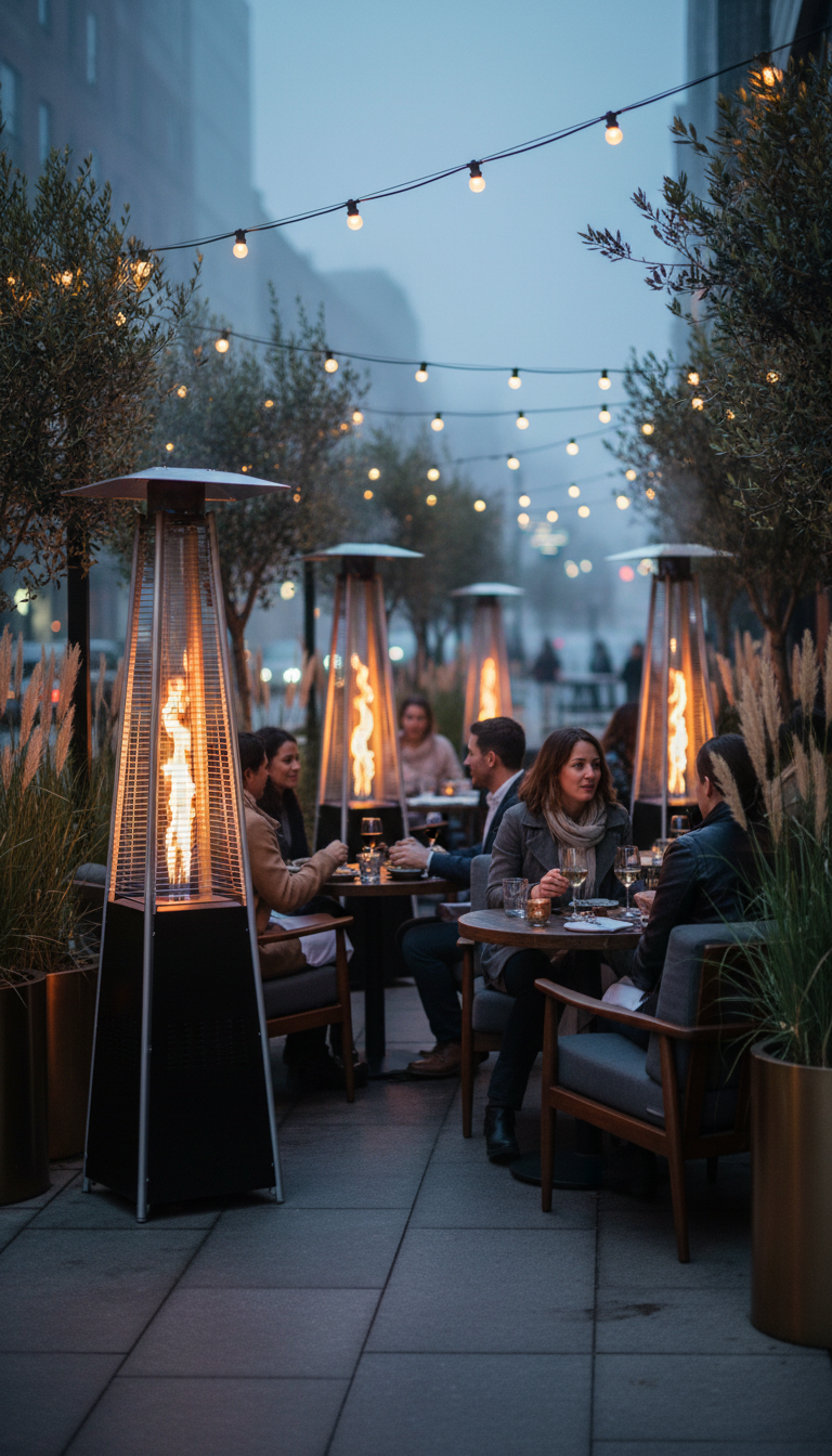9. Elevate the Ambiance with Outdoor Heaters