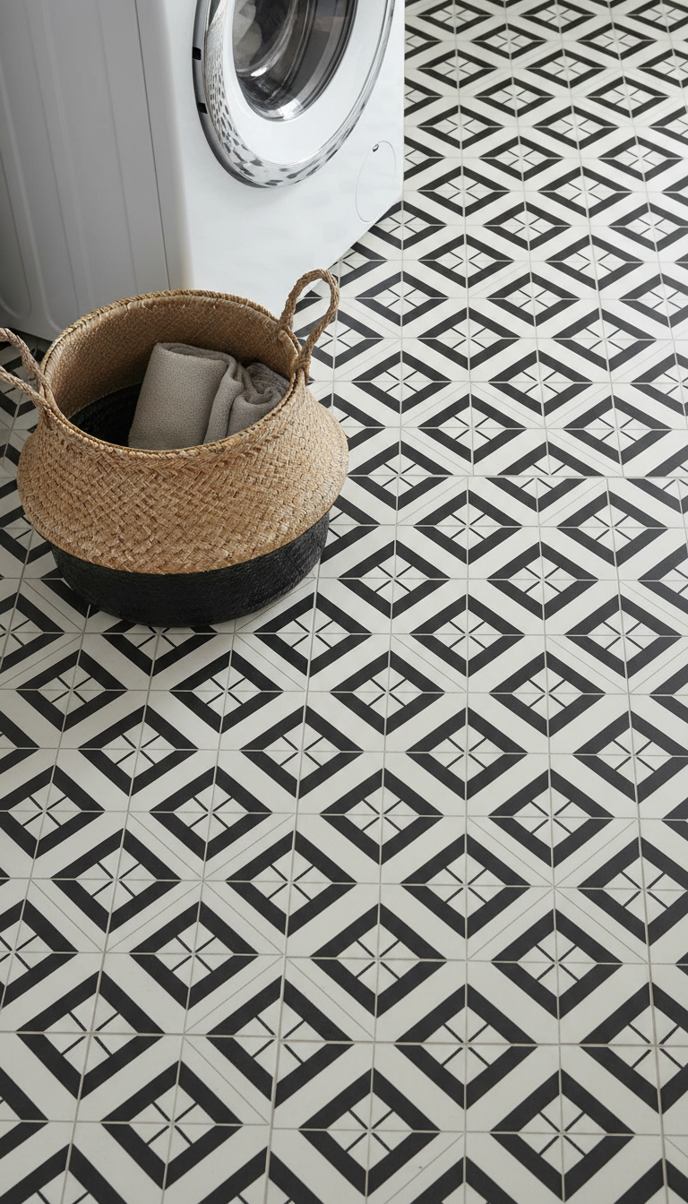 4. Make a Statement with Floor Tiles