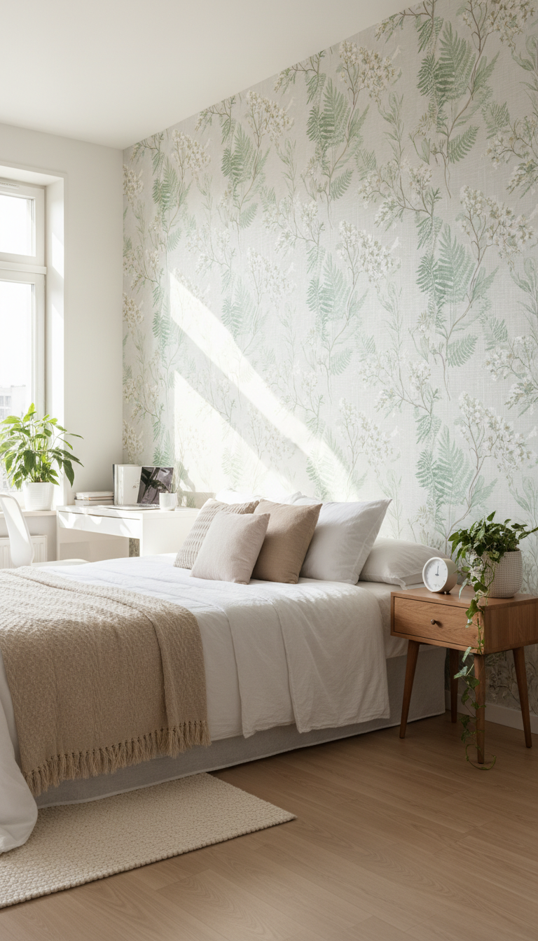 Create an Accent Wall with Peel-and-Stick Wallpaper