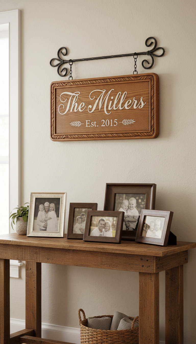 8. The Personalized Family Name Sign