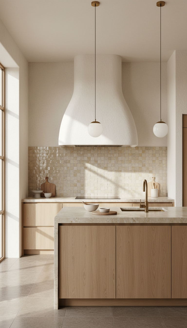 3. The Plaster Hood: Organic & Textural