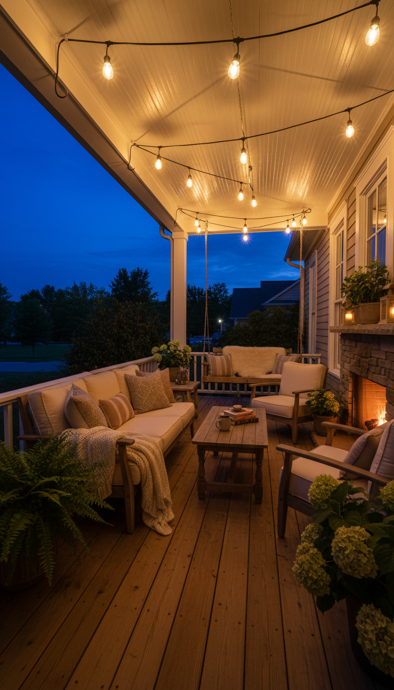 5. Hang String Lights for a Magical Glow