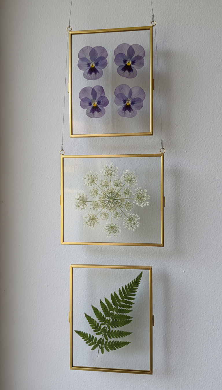 7. Delicate Pressed Flower Art