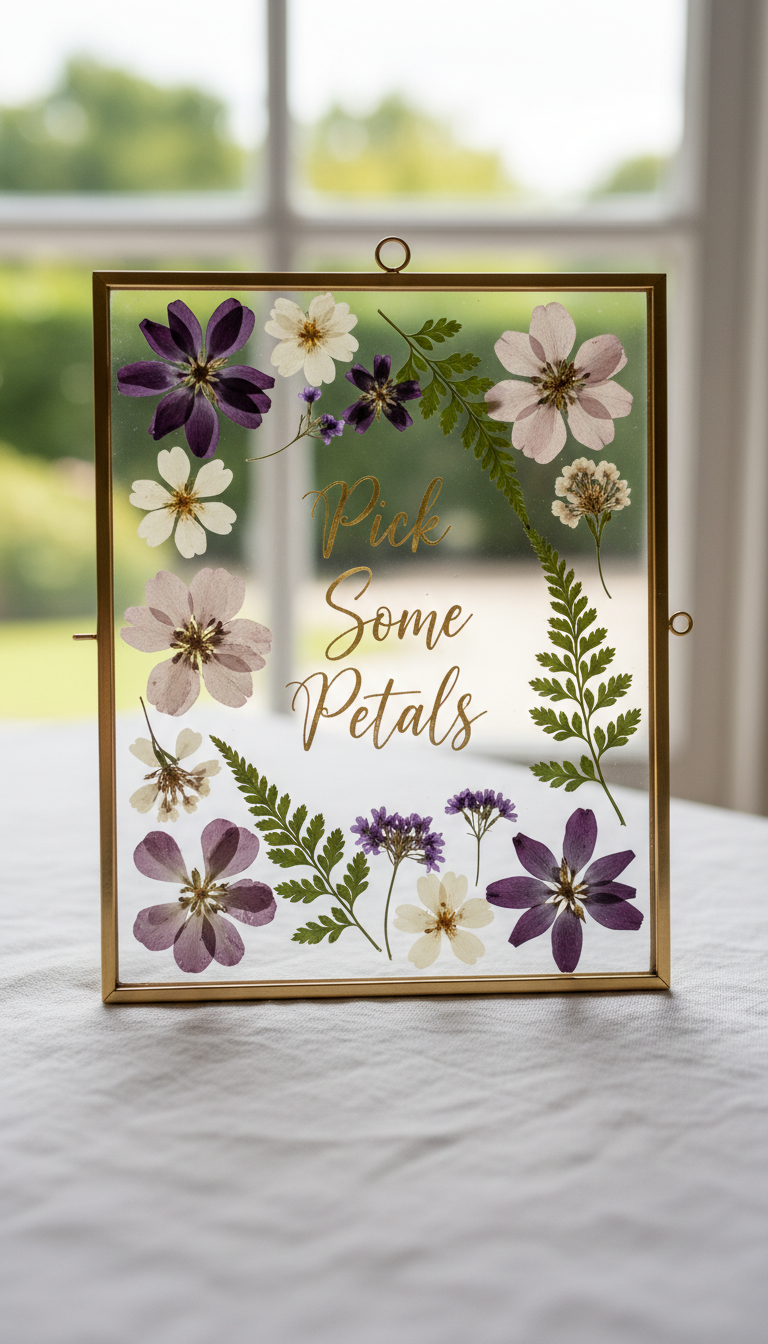 8. Delicate Pressed Flower Frame