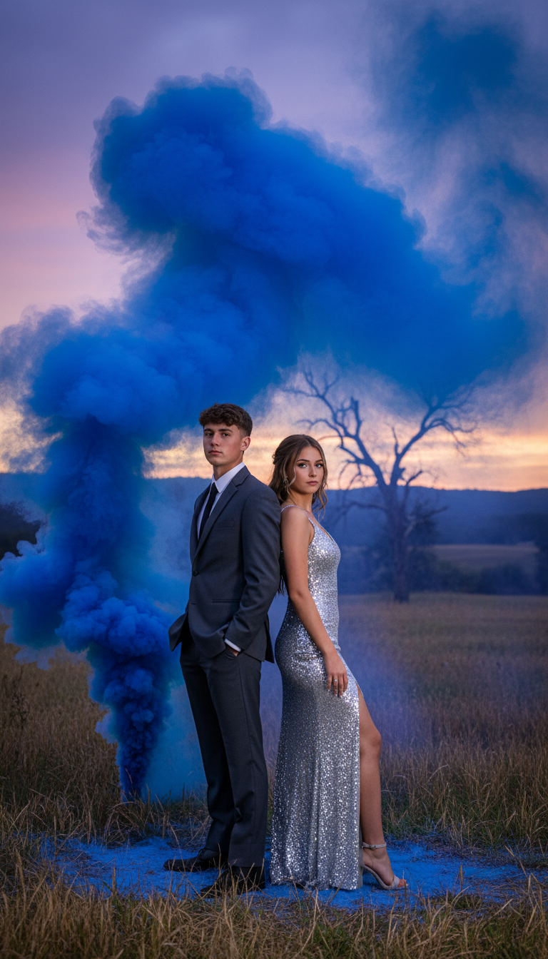 6. A Pop of Colorful Smoke