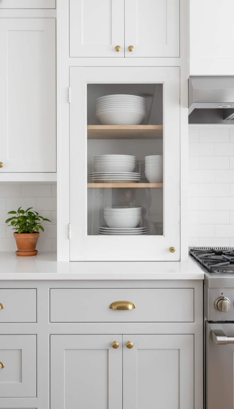 10. The Elegant Glass-Front Cabinet Door