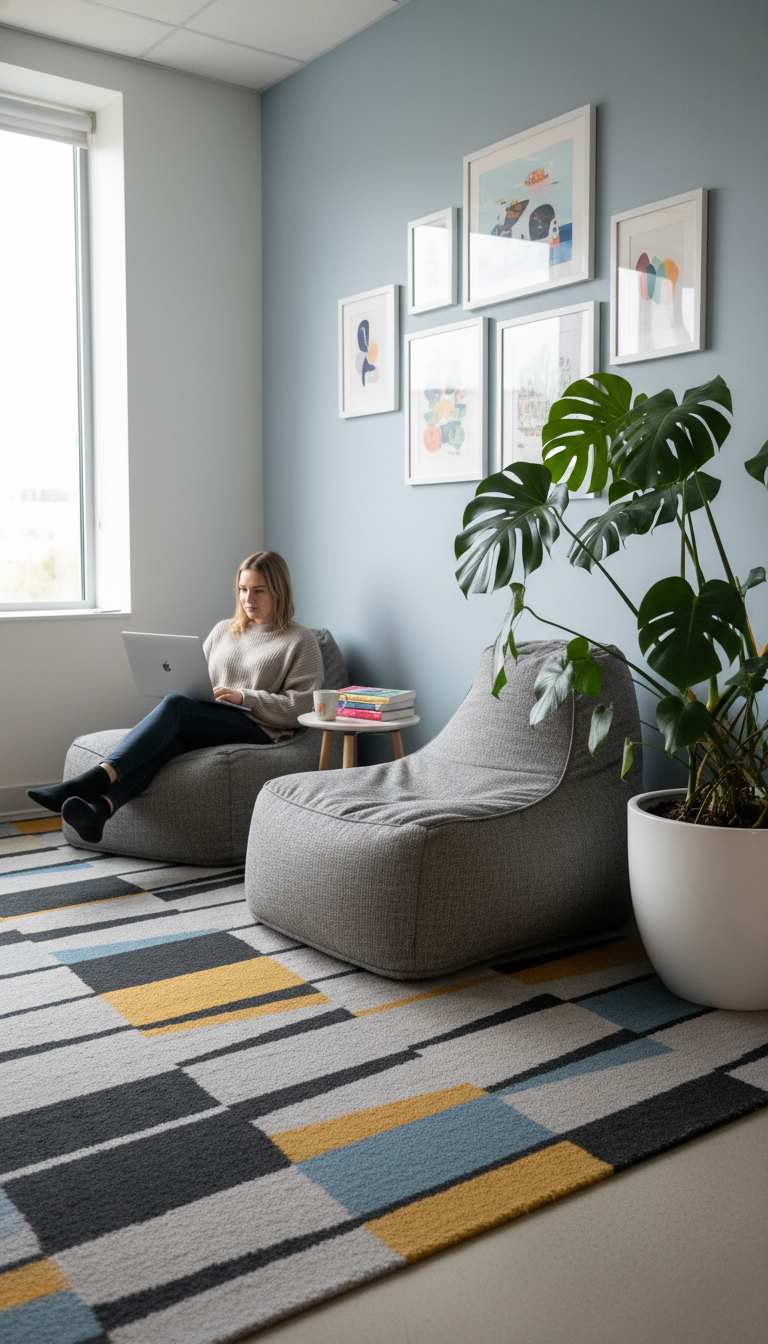 4. Bean Bags & Floor Cushions for a Relaxed Vibe