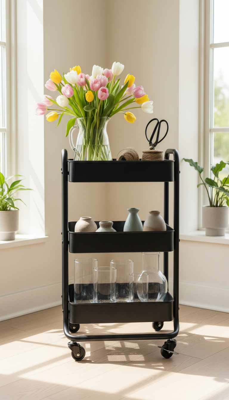 11. The Rolling Craft Cart Corner