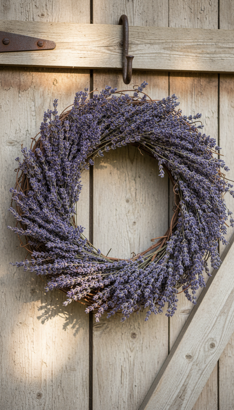 3. Rustic Lavender & Grapevine