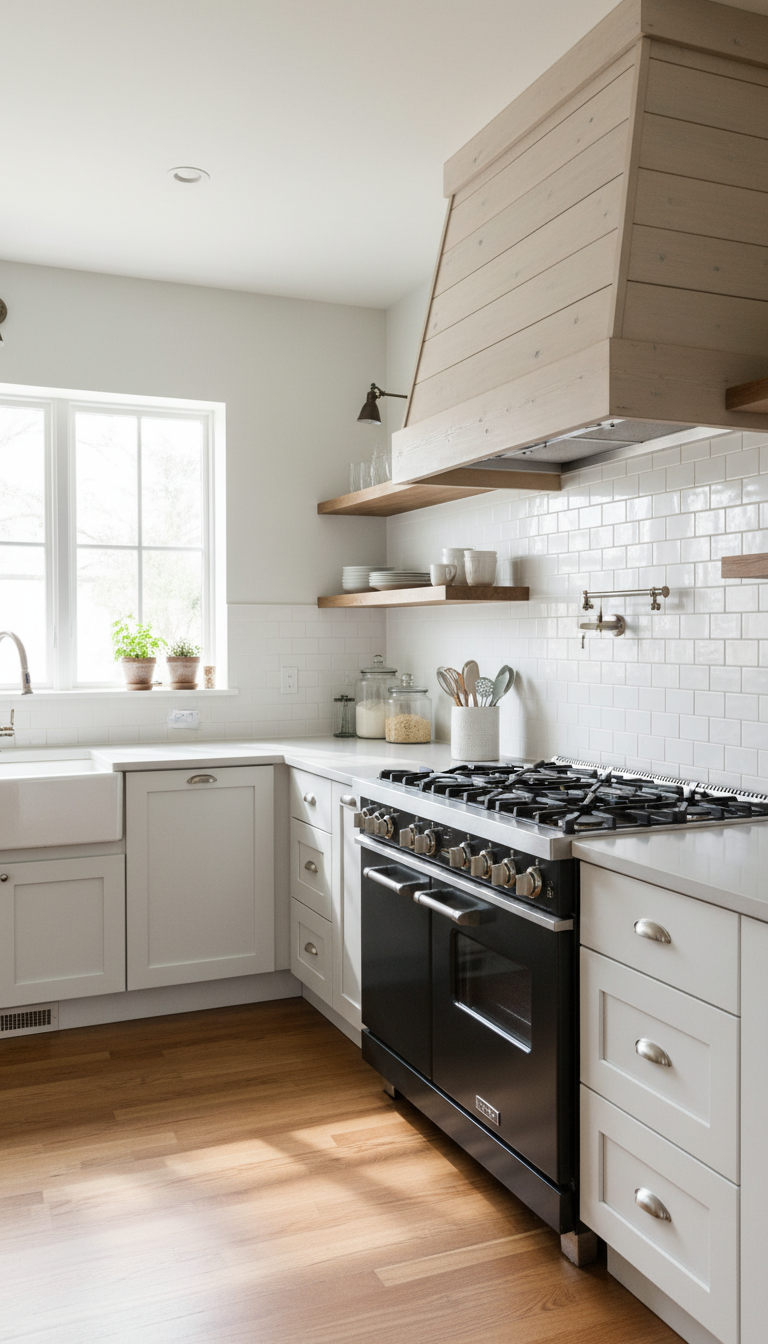 2. The Rustic Wood Hood: Farmhouse Warmth