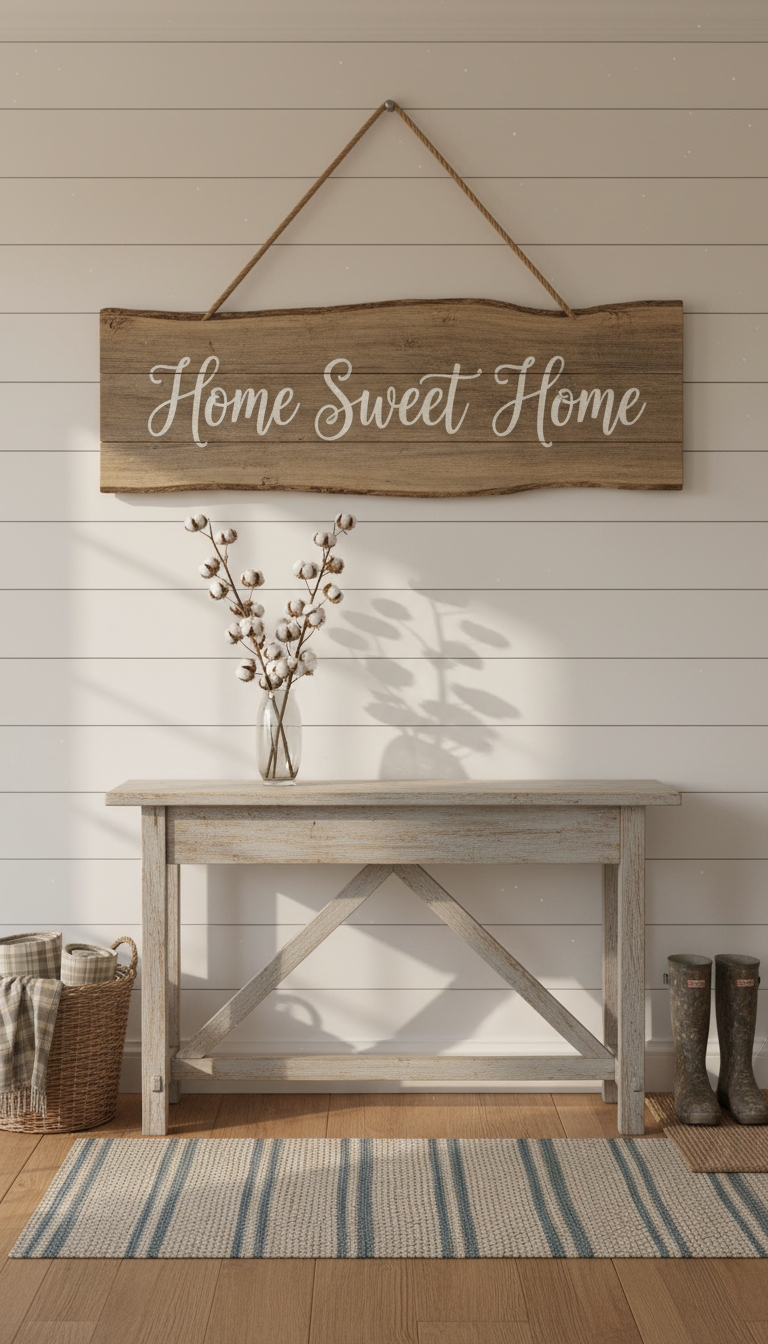 2. Add Personality with Rustic Wooden Signs