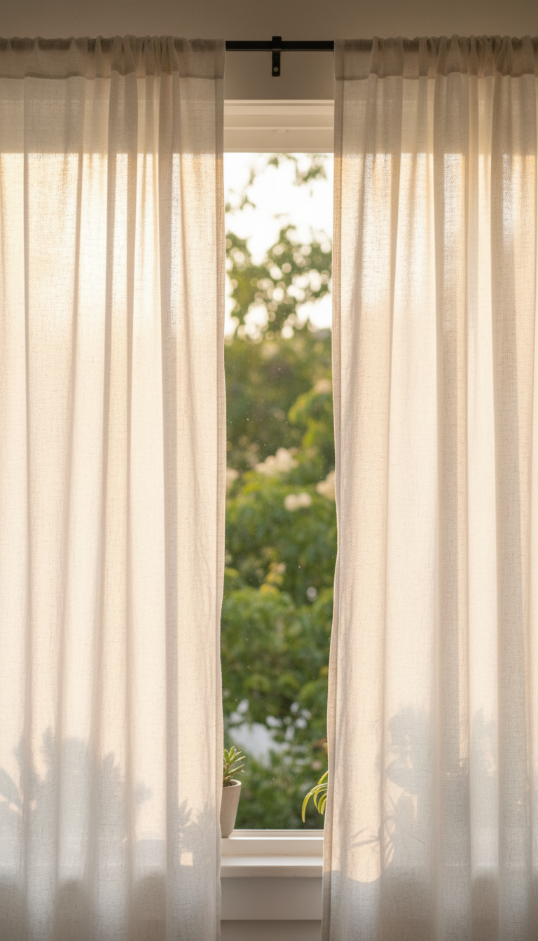 10. Sheer Linen Curtains to Let Light In