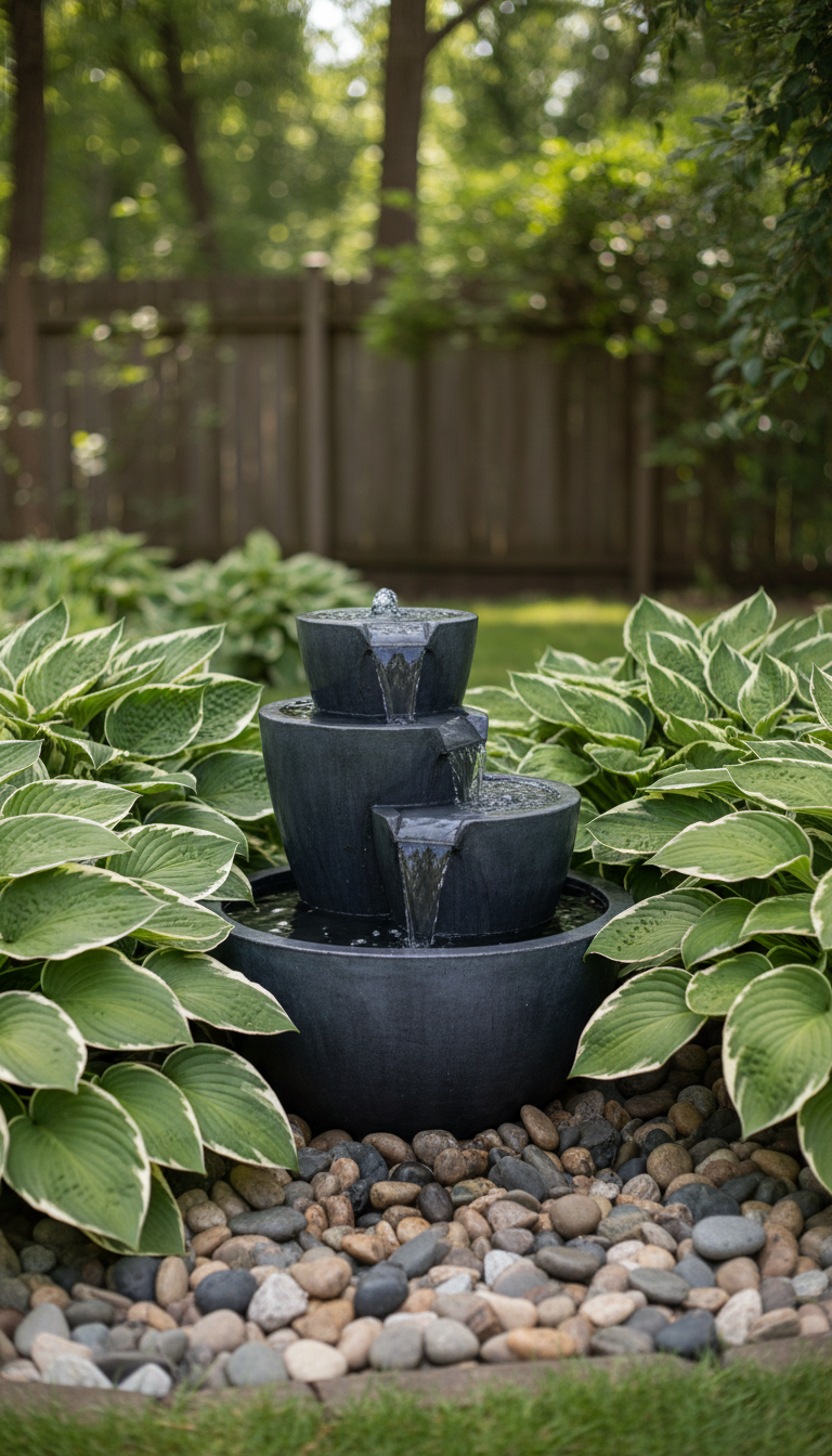 7. Add the Soothing Sound of a Water Feature