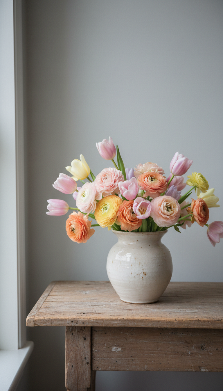 3. Arrange Elegant & Natural Spring Florals