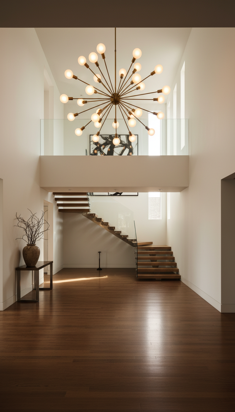 3. Make a Statement with Sculptural Lighting