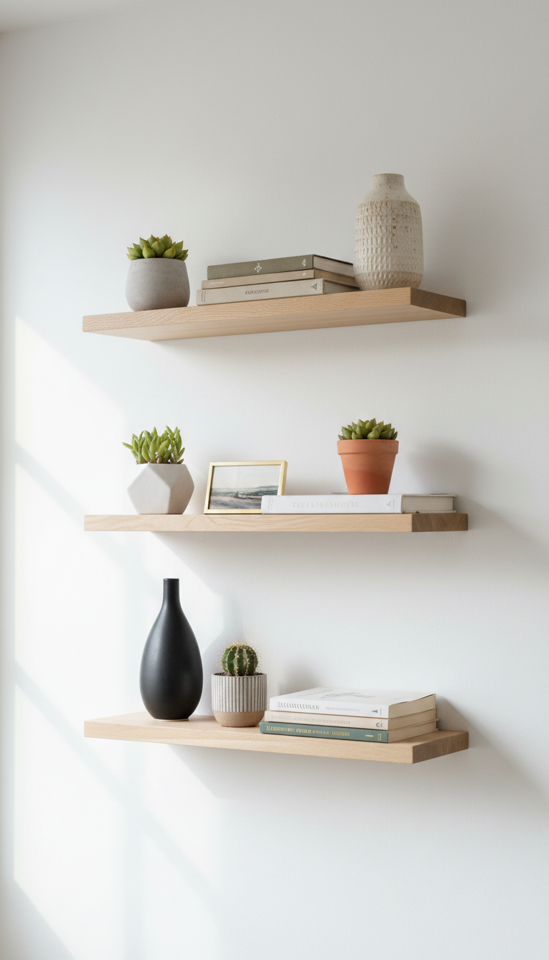 4. Style with Floating Shelves
