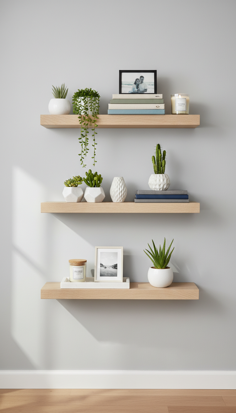4. Style with Floating Shelves