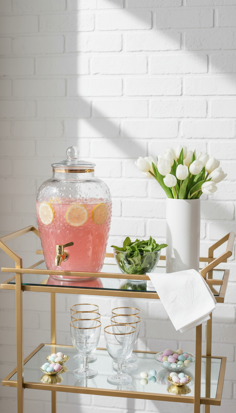 10. Style a Chic & Refreshing Drink Station