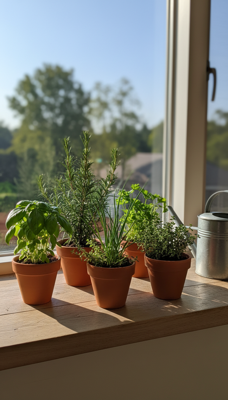 5. Terracotta Pots with Fresh Herbs
