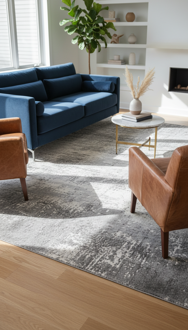 8. A Textured Area Rug to Define the Zone