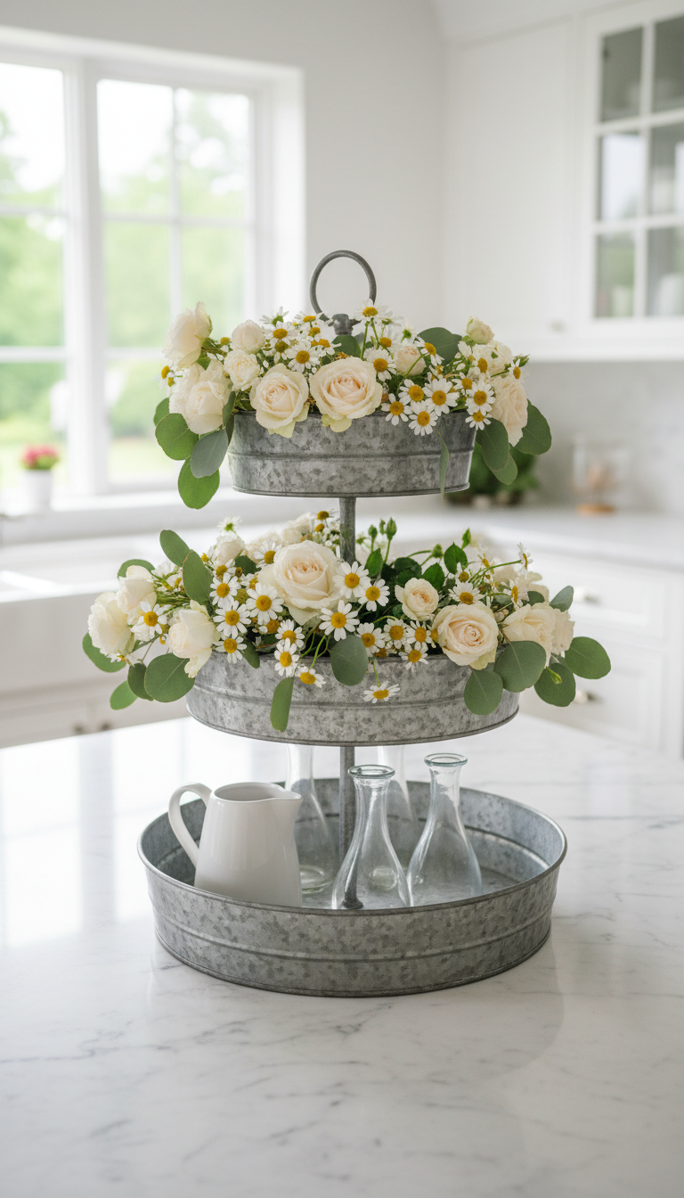7. The Tiered Tray Centerpiece