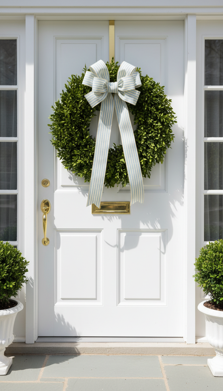 12. The Timeless Boxwood with a Bow