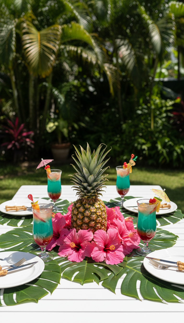 5. Tropical Paradise with Bold Greenery