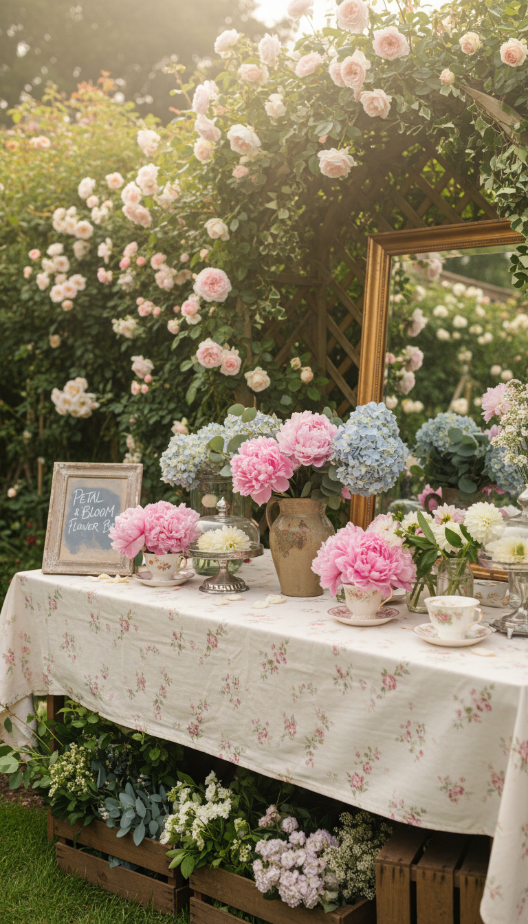4. The Vintage Garden Party Flower Bar