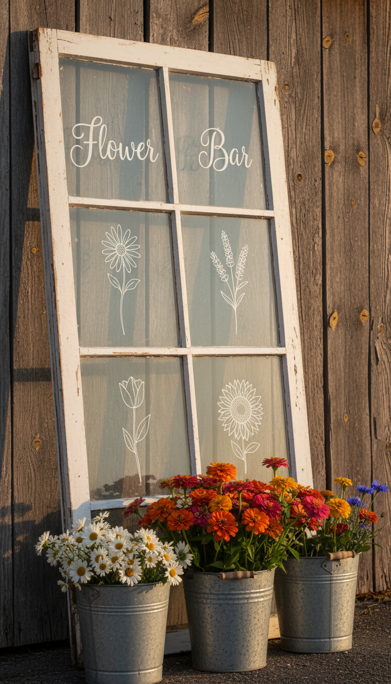 10. Vintage Repurposed Window Pane