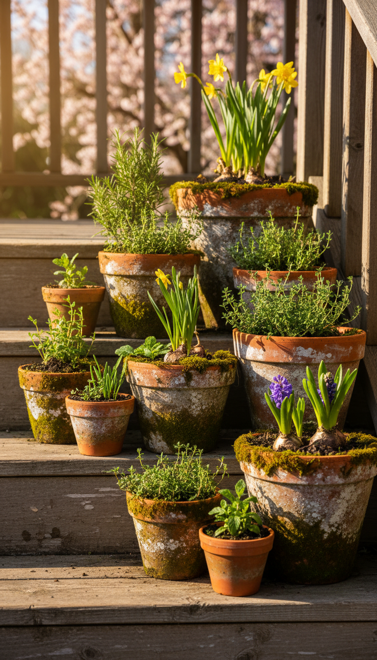 10. Embrace the Patina of Weathered Terracotta Pots