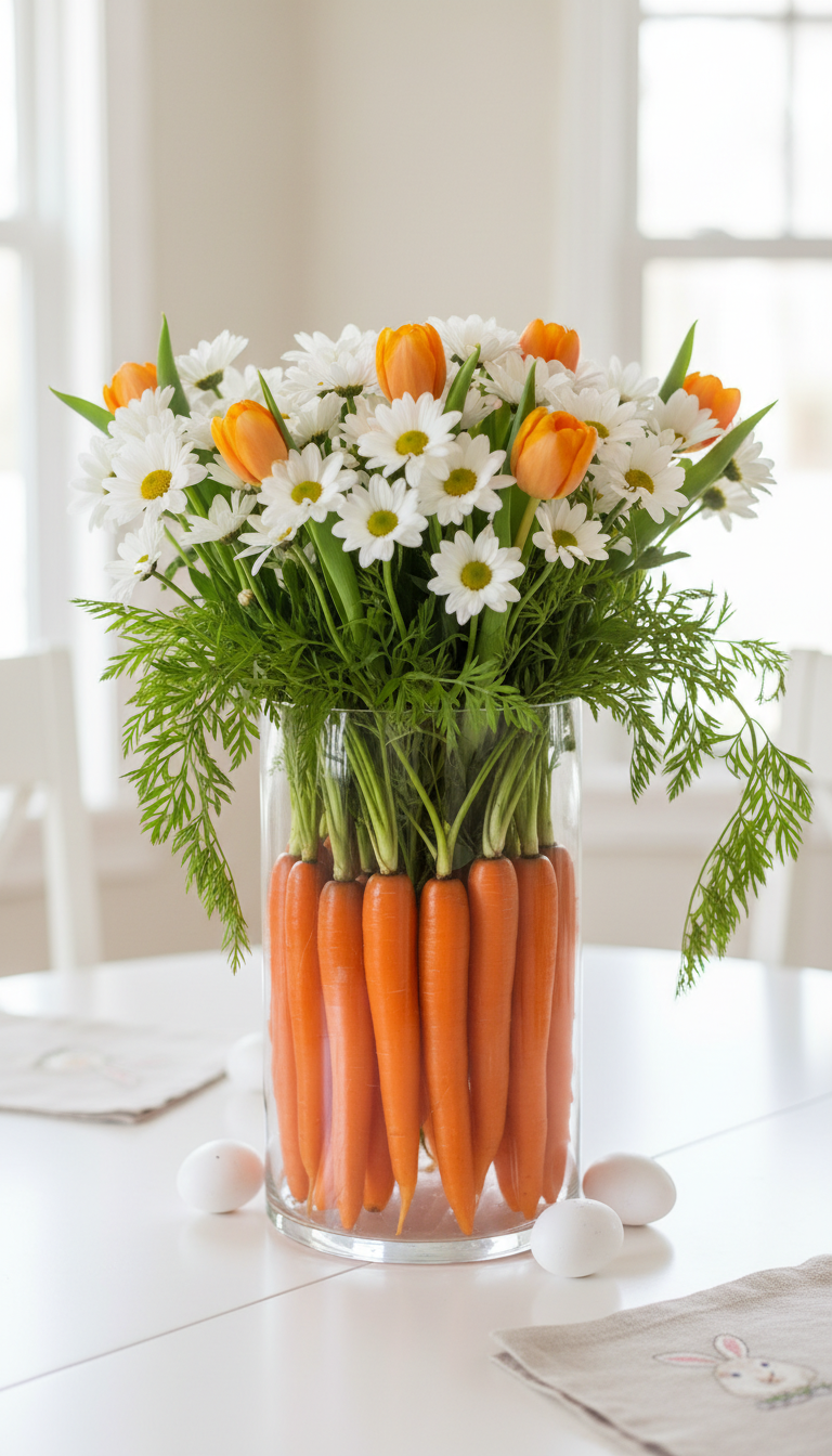 4. The Whimsical Carrot Centerpiece