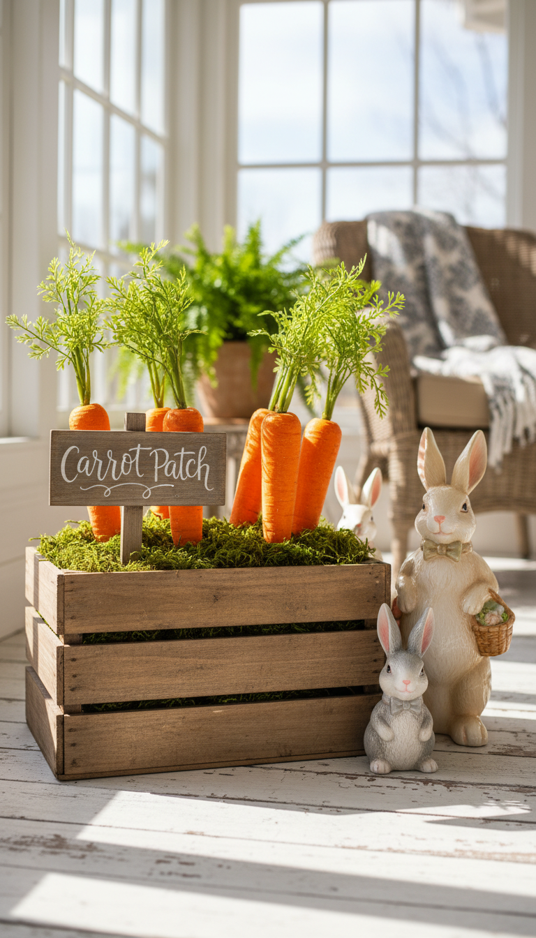 4. Create a Whimsical 'Carrot Patch' Display