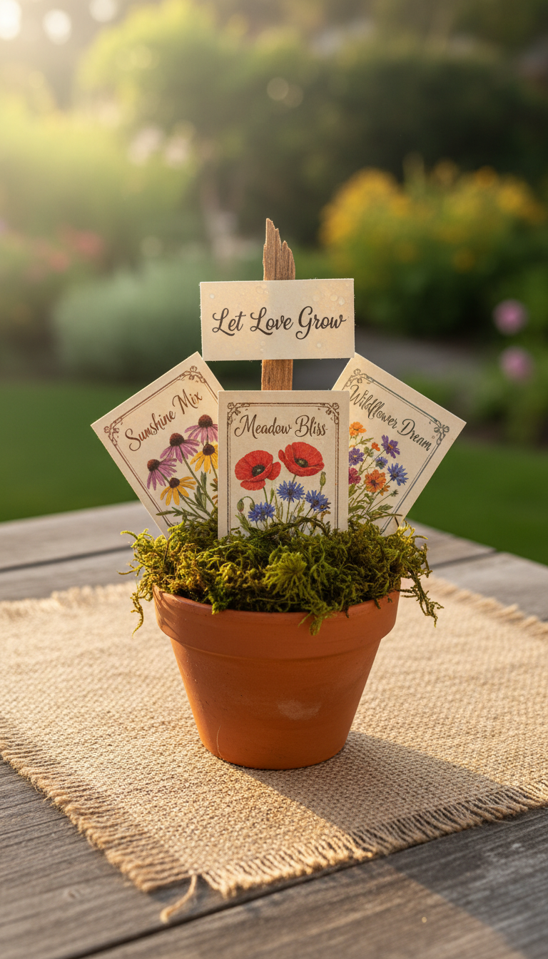 8. 'Let Love Grow' Seed Packet Pot