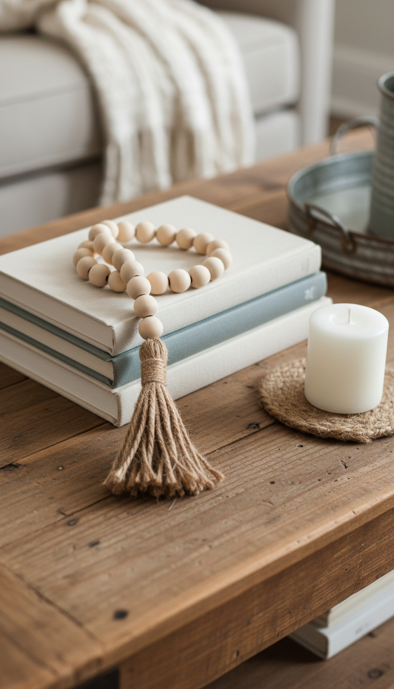 8. Style with Wooden Bead Garlands