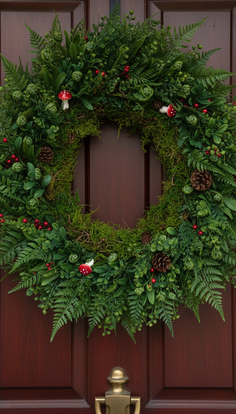 7. The Lush Fern & Moss Woodland Wreath