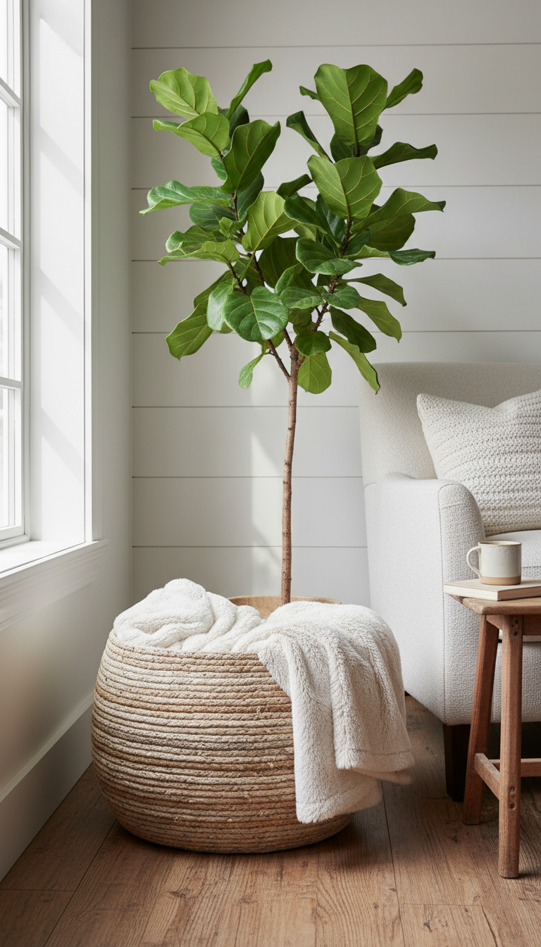 9. Use Woven Baskets for Smart Storage
