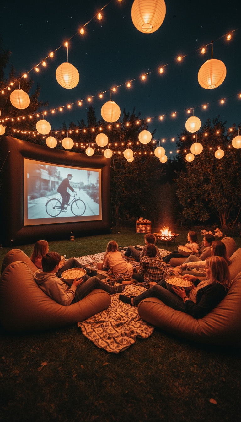Host a Cozy Backyard Movie Night