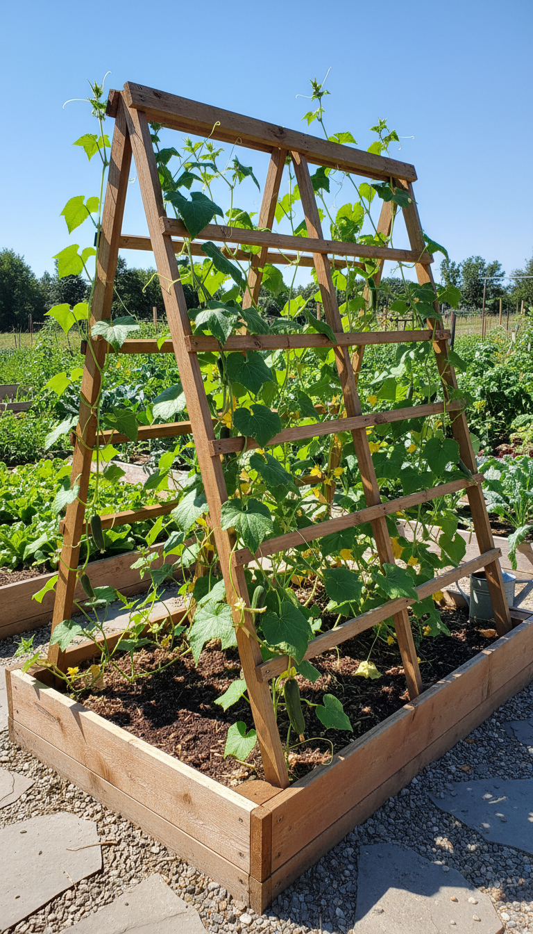6. The Productive A-Frame Vegetable Trellis