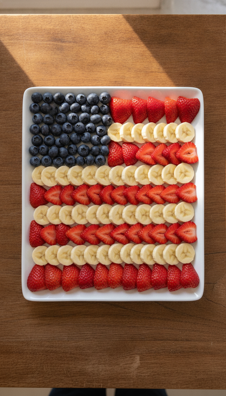 7. Design an American Flag-Inspired Food Display