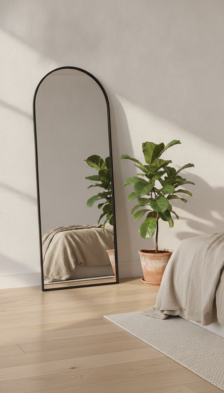 1. The Timeless Arched Floor Mirror