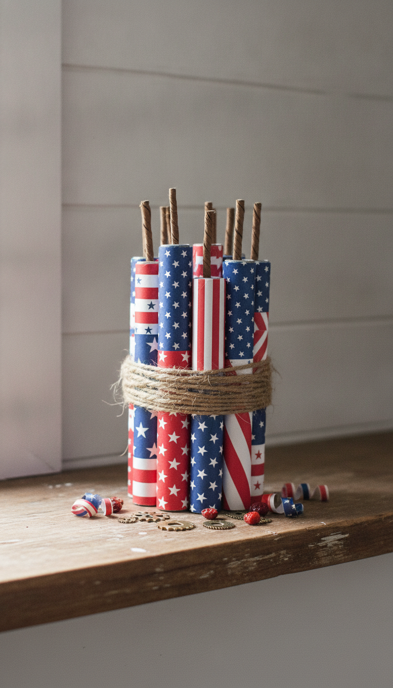 2. DIY Firecracker Centerpieces